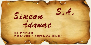 Simeon Adamac vizit kartica